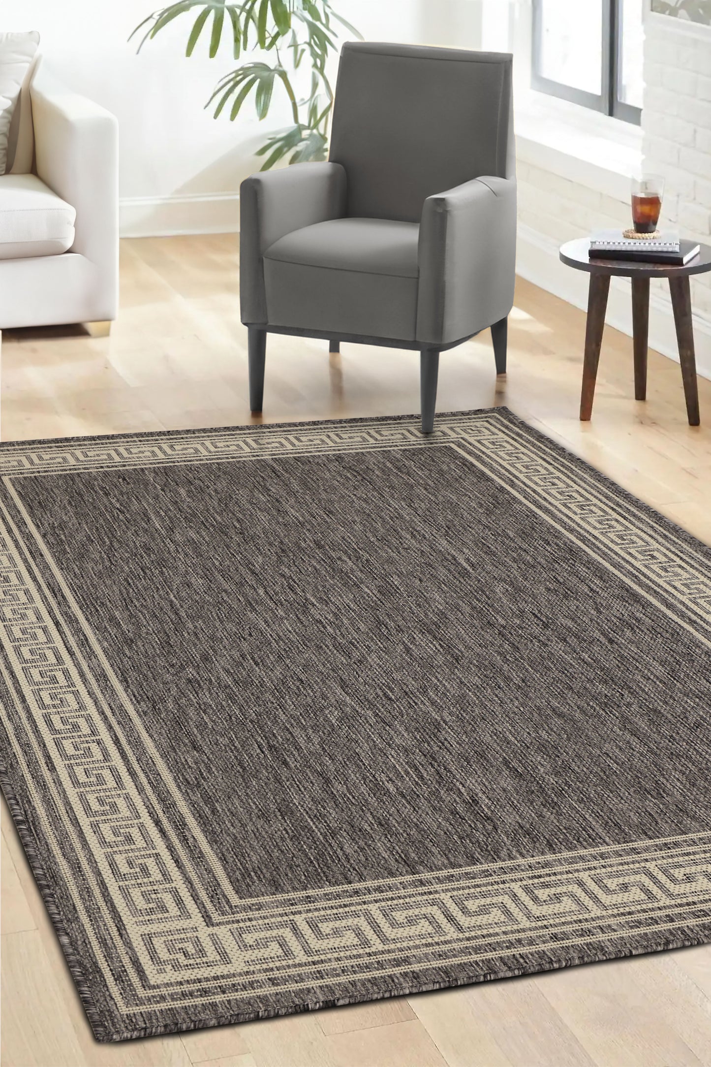 FLATWEAVE GEL GREEK KEY GREY