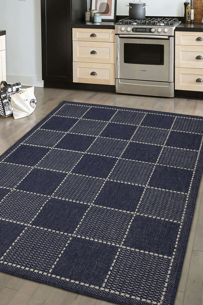 FLATWEAVE GEL BORDER NAVY