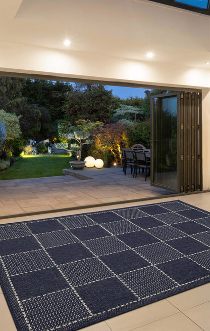 FLATWEAVE GEL BORDER NAVY