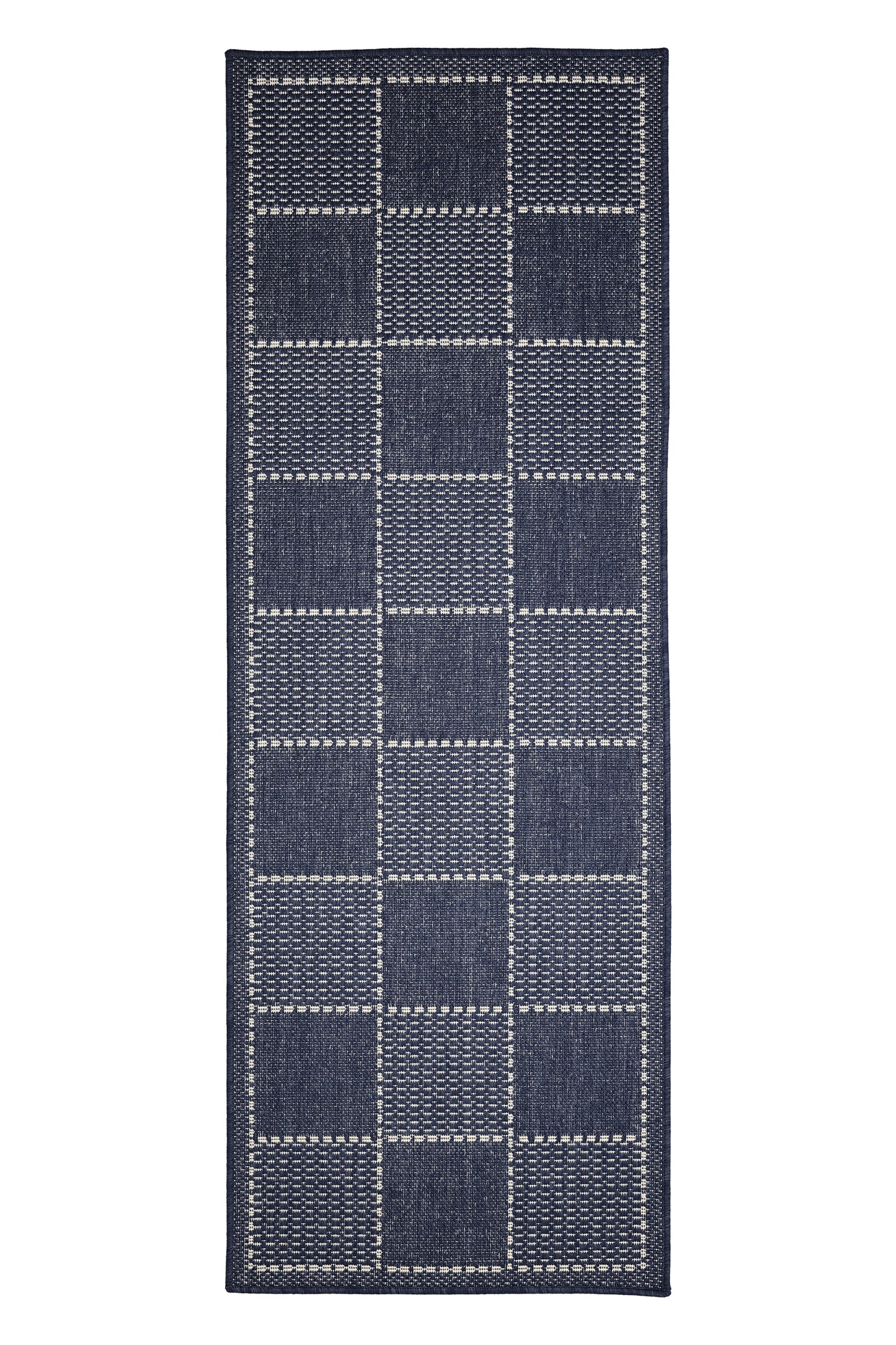 FLATWEAVE GEL GREEK KEY NAVY