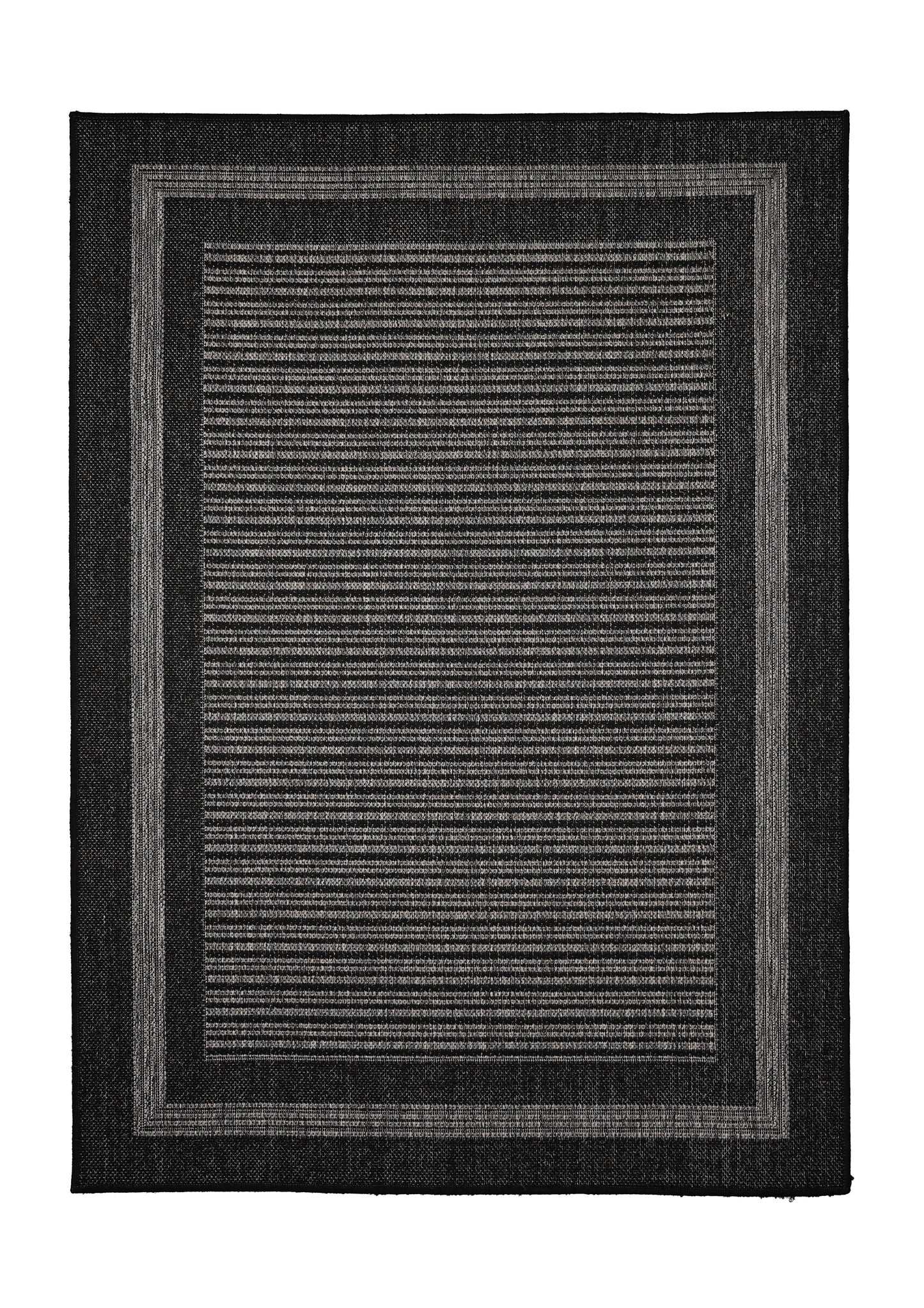 FLATWEAVE GEL BORDER BLACK