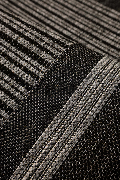 FLATWEAVE GEL BORDER BLACK