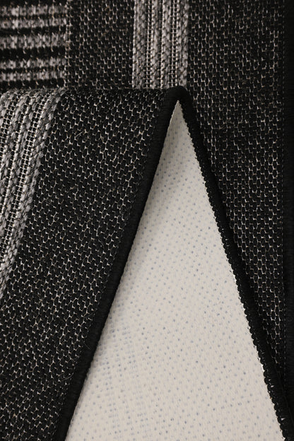 FLATWEAVE GEL BORDER BLACK