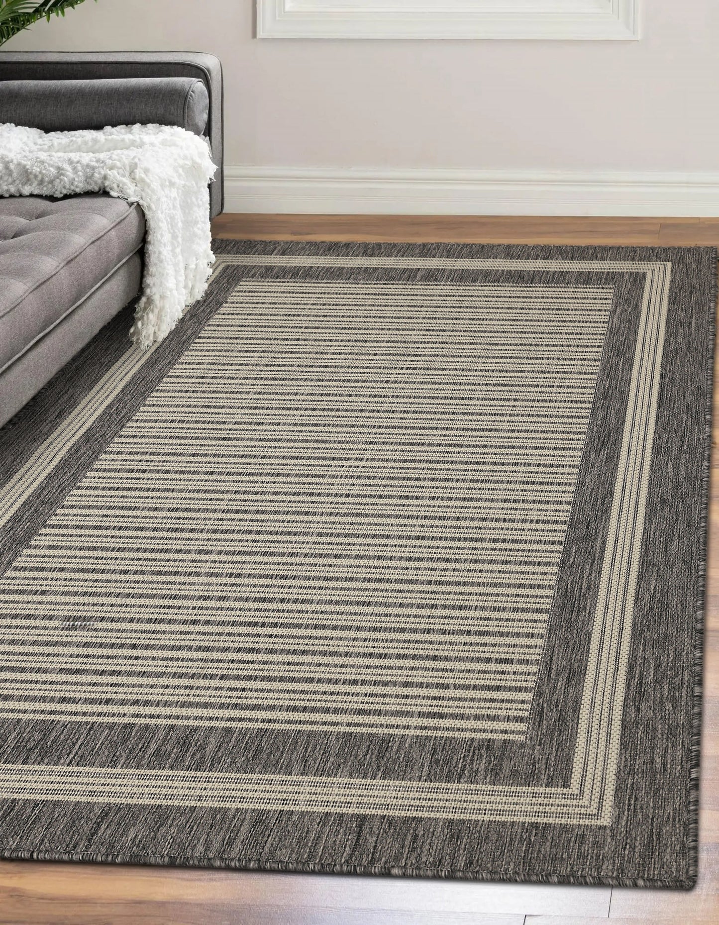 FLATWEAVE GEL BORDER STEEL