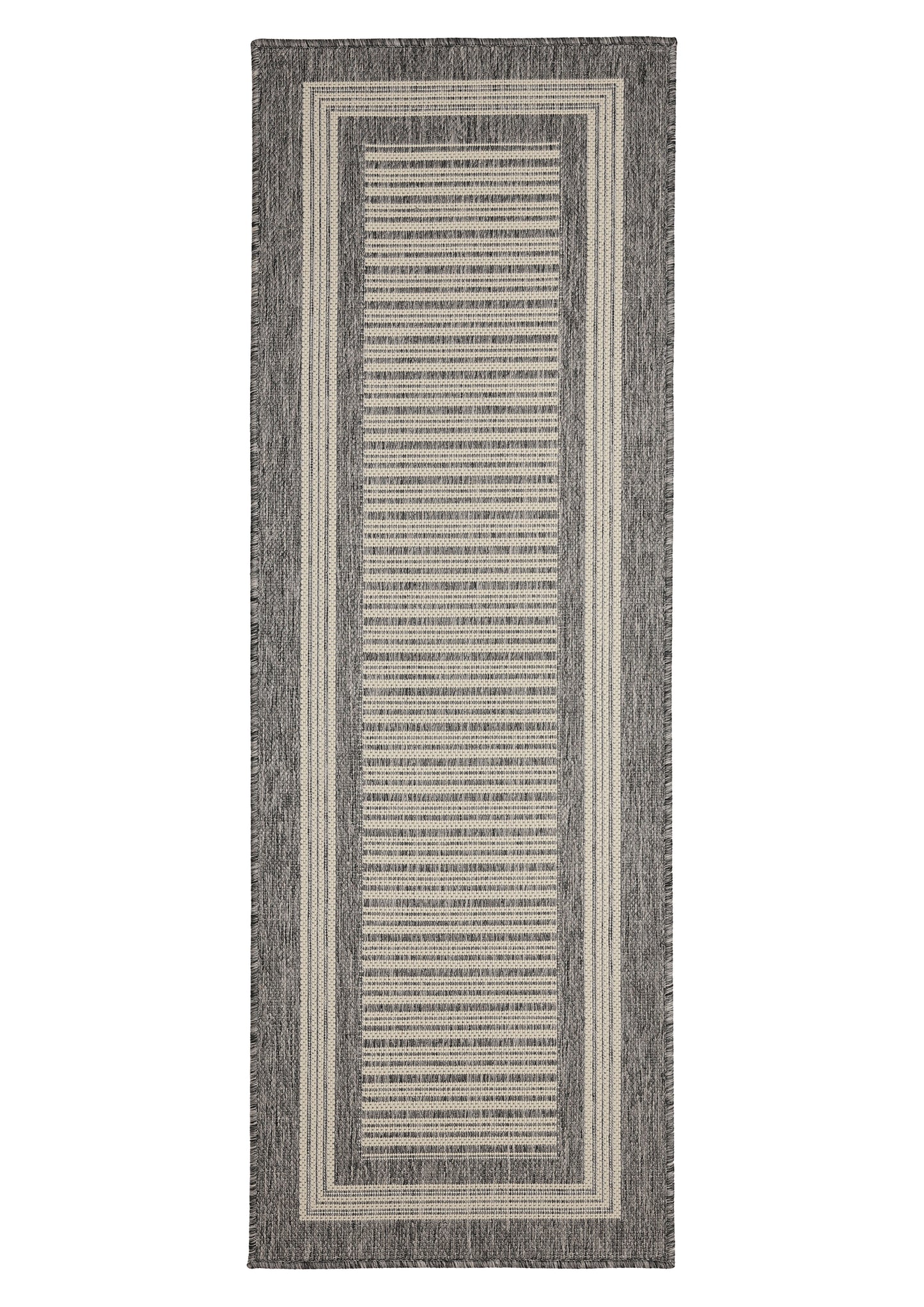 FLATWEAVE GEL BORDER GREY