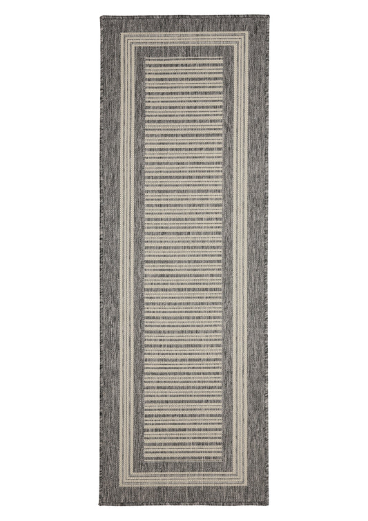 FLATWEAVE GEL BORDER GREY