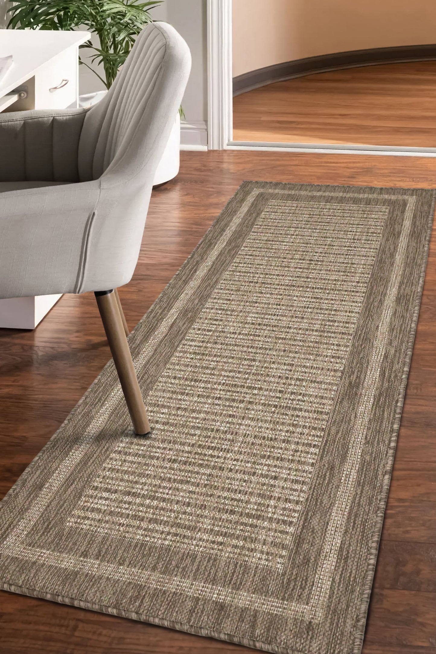 FLATWEAVE GEL BORDER LATTE