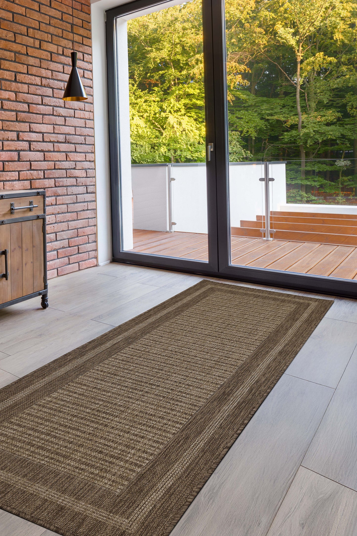 FLATWEAVE GEL BORDER LATTE