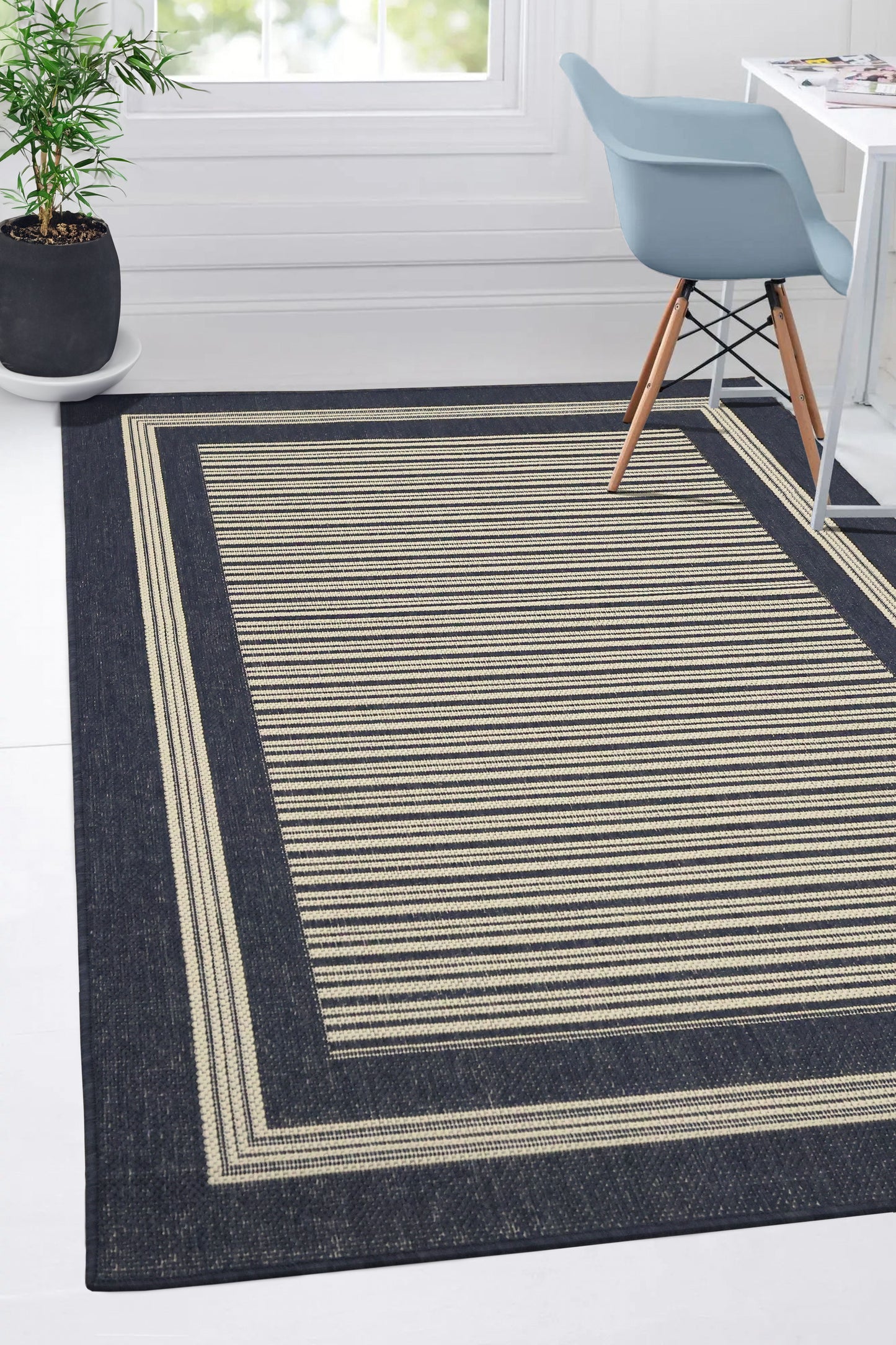 FLATWEAVE GEL BORDER NATURAL