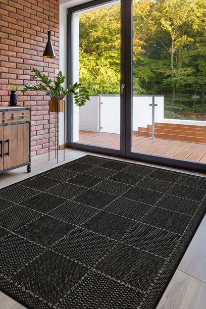 FLATWEAVE GEL CHECK NEW BLACK