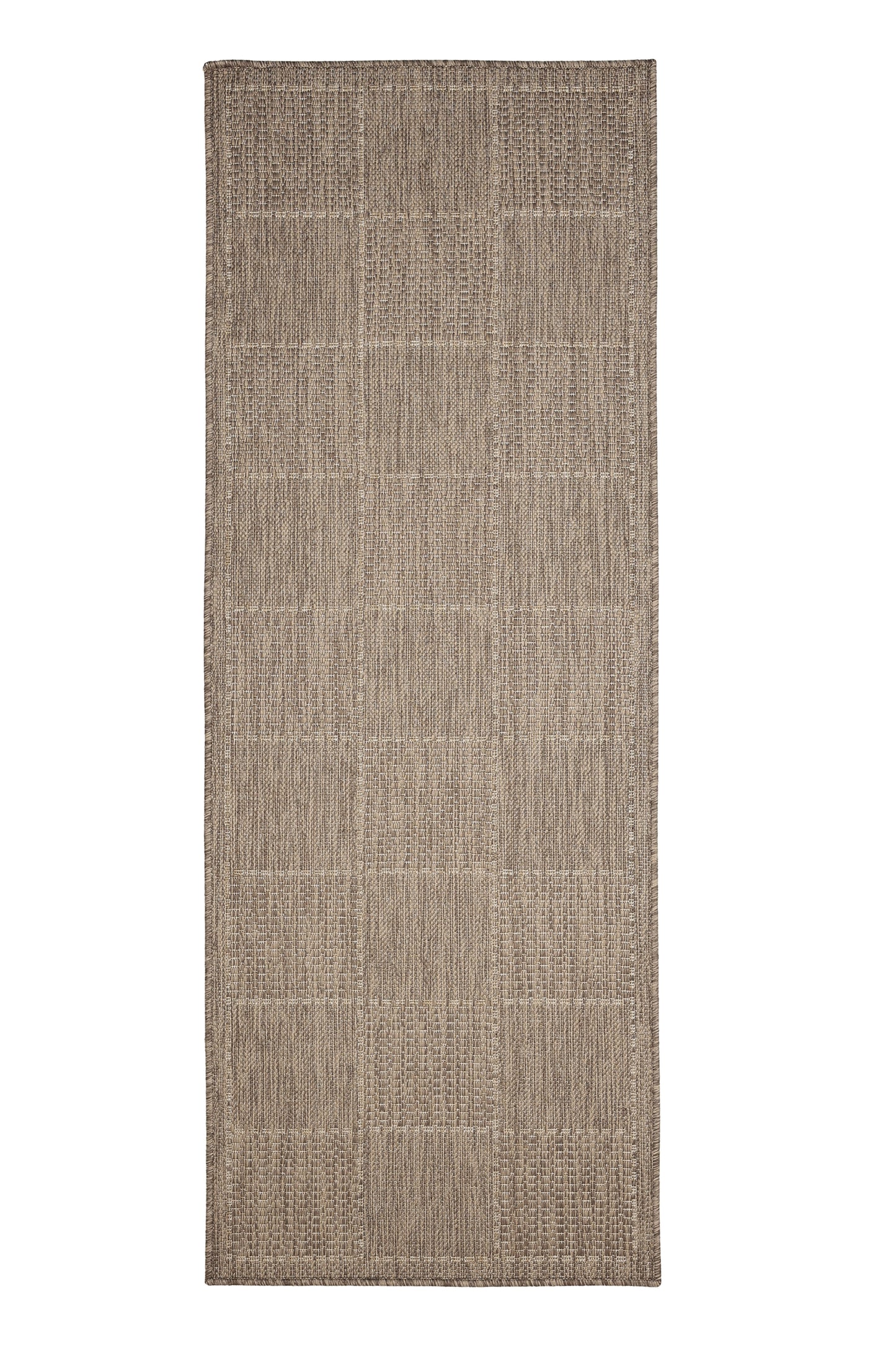 FLATWEAVE GEL CHECK LATTE