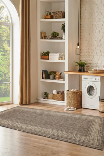 FLATWEAVE GEL GREEK KEY LATTE