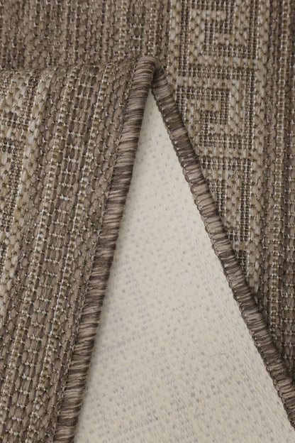 FLATWEAVE GEL GREEK KEY LATTE