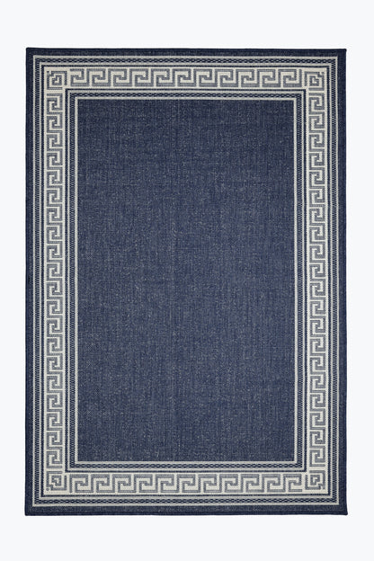 FLATWEAVE GEL GREEK KEY NAVY