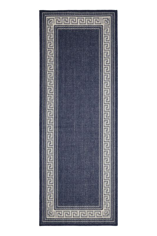 FLATWEAVE GEL GREEK KEY NAVY