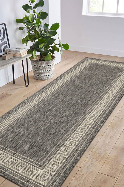 FLATWEAVE GEL GREEK KEY GREY