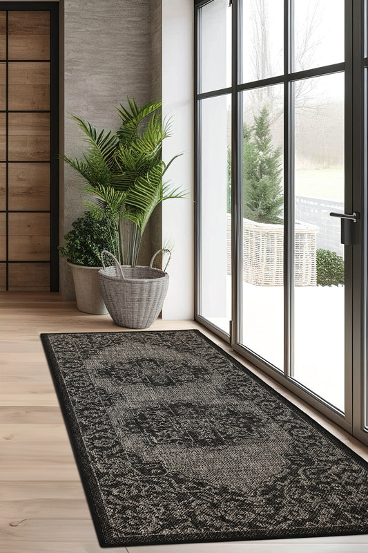 FLATWEAVE GEL MEDALLION BLACK