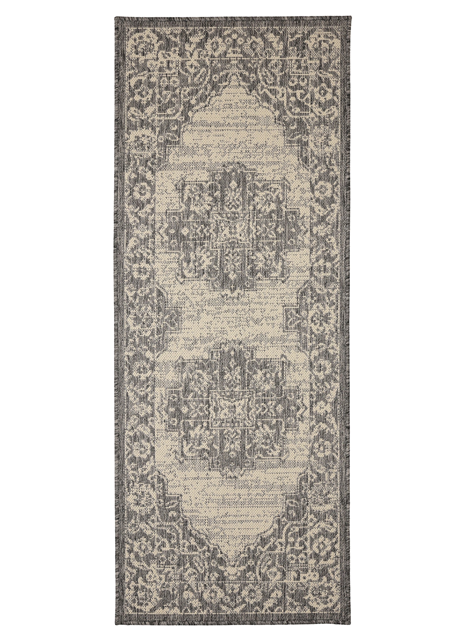 FLATWEAVE GEL MEDALLION GREY