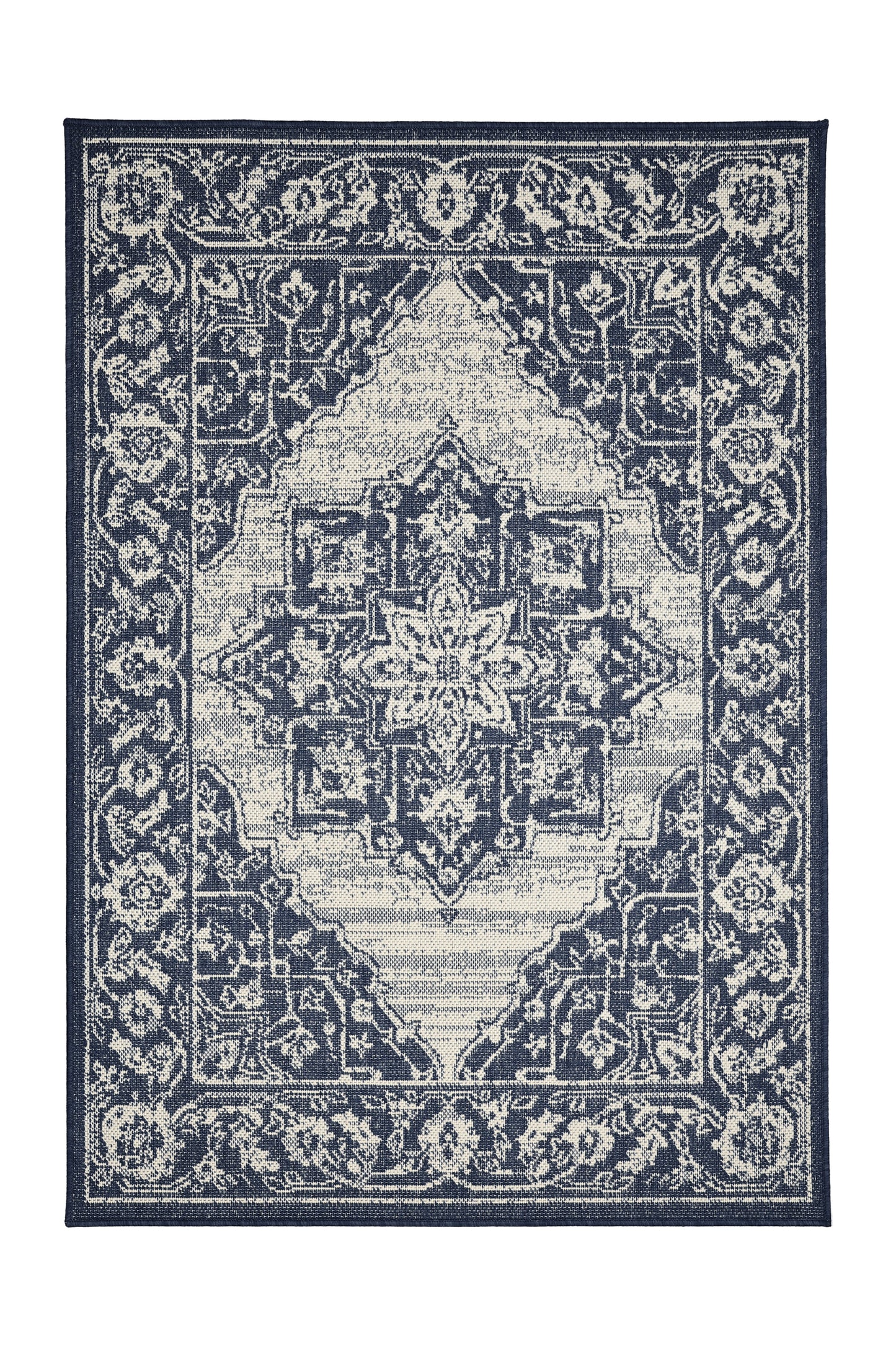 FLATWEAVE GEL MEDALLION NAVY