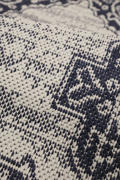 FLATWEAVE GEL MEDALLION NAVY