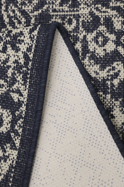 FLATWEAVE GEL MEDALLION NAVY