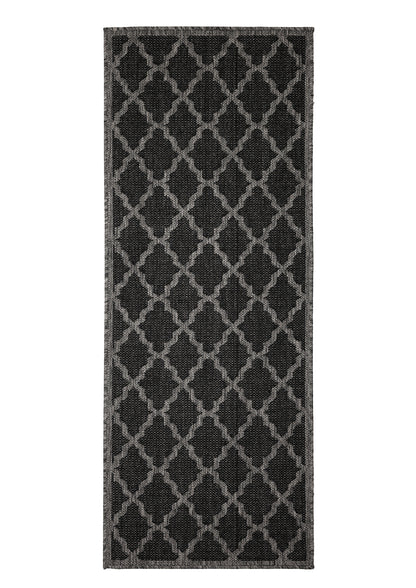 FLATWEAVE GEL TRELLIS BLACK