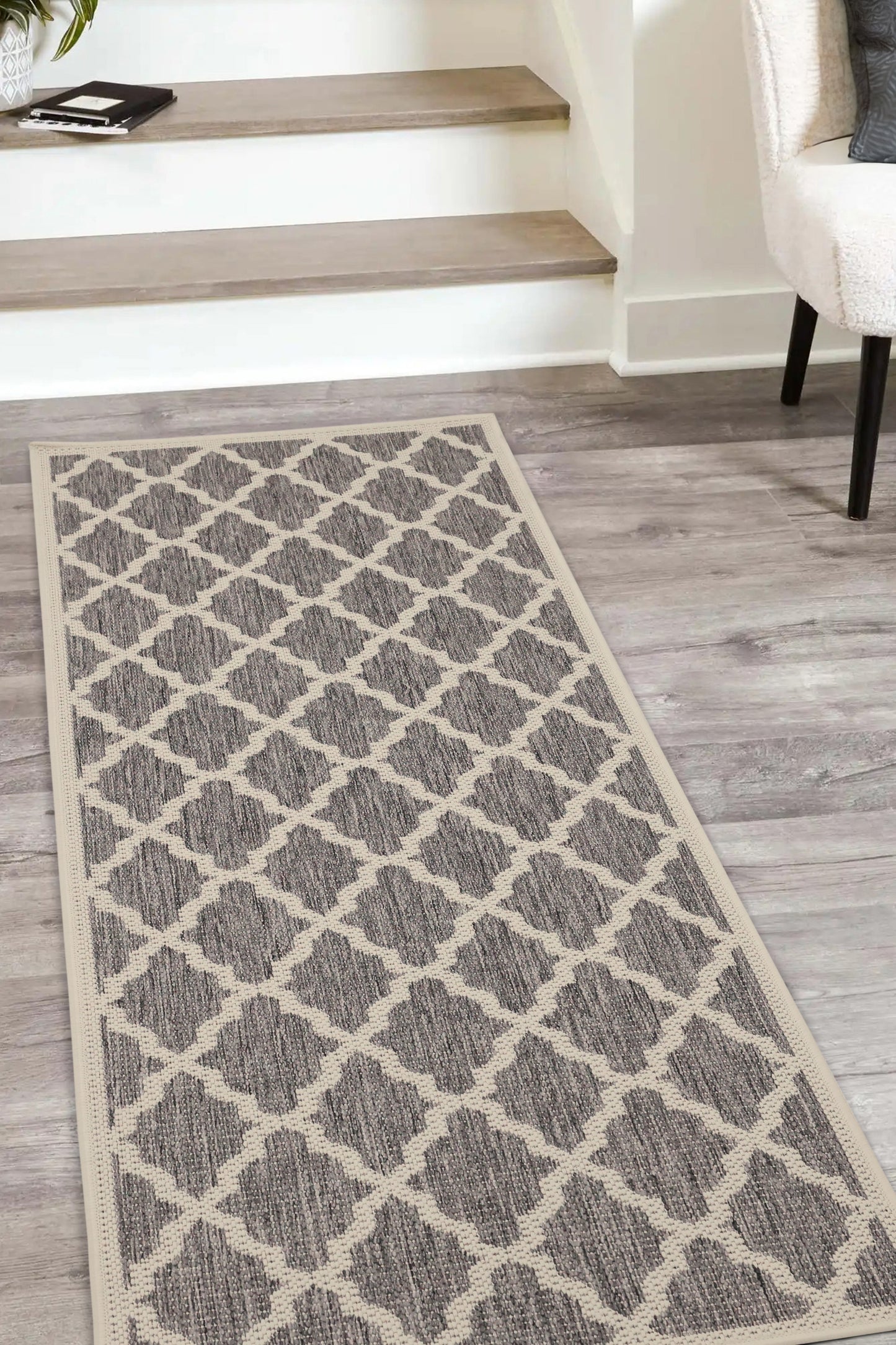 FLATWEAVE GEL TRELLIS GREY