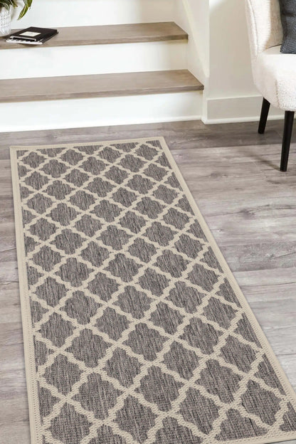 FLATWEAVE GEL TRELLIS GREY