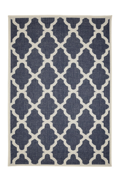 FLATWEAVE GEL TRELLIS NAVY