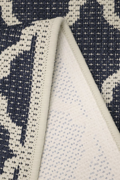 FLATWEAVE GEL TRELLIS NAVY