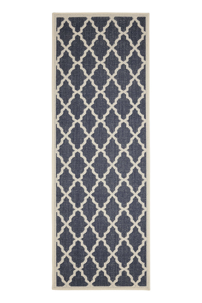 FLATWEAVE GEL TRELLIS NAVY