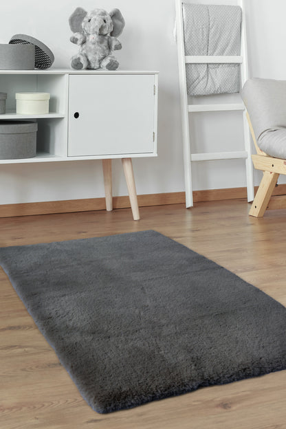 LUXURY FAUX FUR GREY