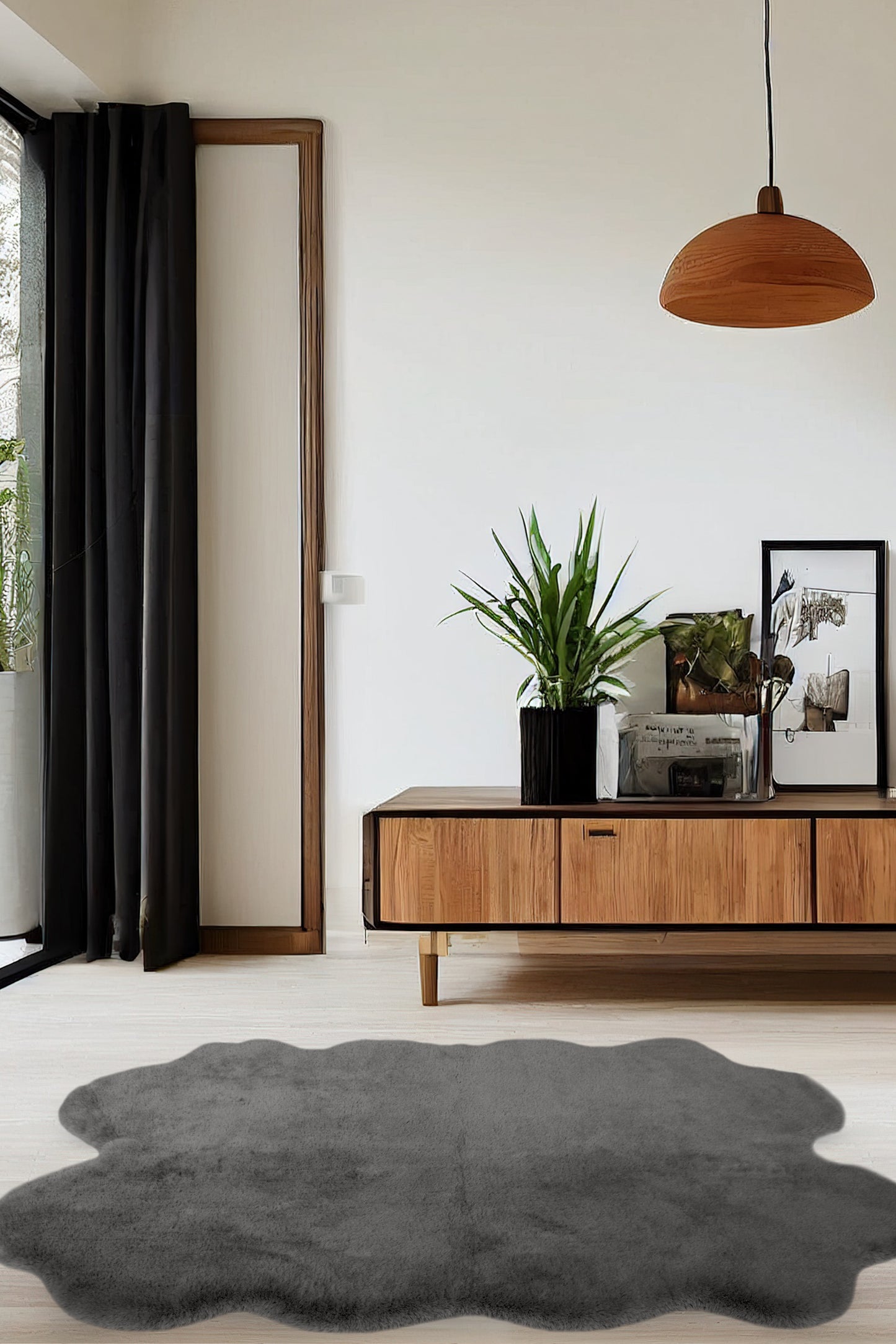 LUXURY FAUX FUR GREY