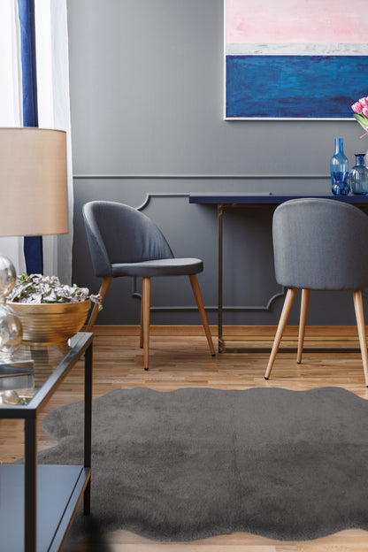 LUXURY FAUX FUR GREY