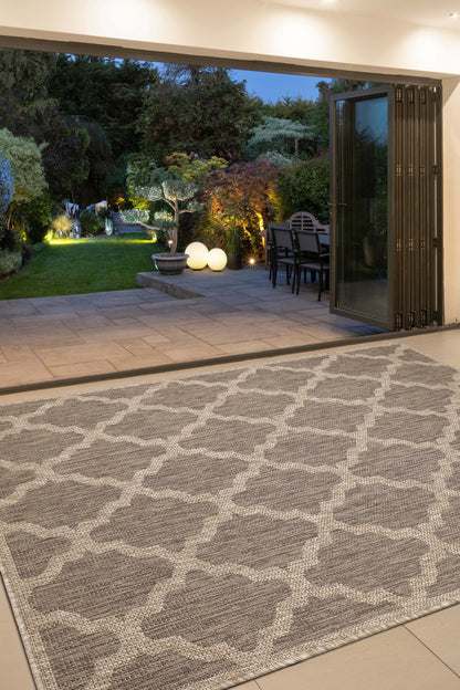 FLATWEAVE GEL TRELLIS LATTE